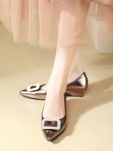 Women's Pointed Toe Chunky Heels Pump Comfortable Soft Leather Low Heel All Season Fashion Dress Shoes for Casual Wedding Party Office