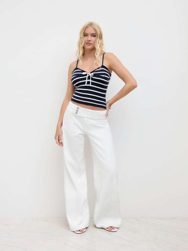 Cider Denim Low Rise Baggy Jeans - Fitted Minimalist Basic Trouser for Womenswear Streetwear