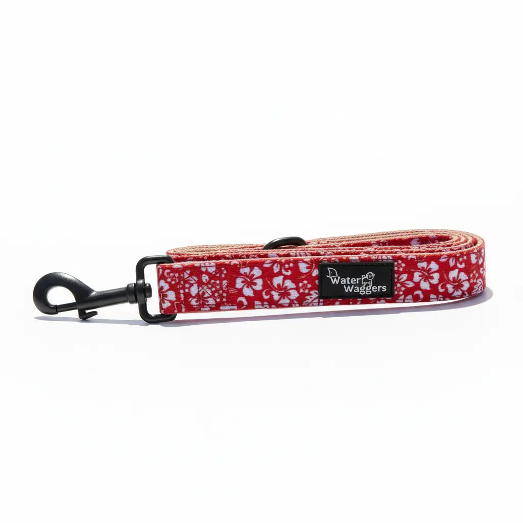 Red Hawaiian 5ft Dog Leash