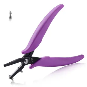 SPEEDWOX Metal Hole Punch Pliers 1.5mm Round Hole Punch Pliers For Sheet Metal Long Jaw Single Hole Puncher Metal Jewelry Pliers Earring Hole Punch Precision Jewelry Making Tool Craft Beading Hobby