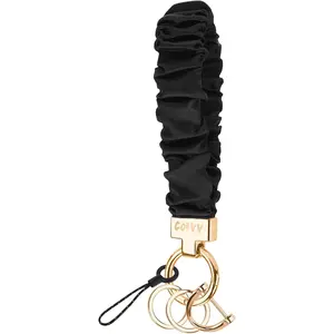 Scrunchie Keychain Wristlet for Women - Stretch Car Key Holder Bracelet, Key Chain Wristlet for Gym, Shopping & Travel