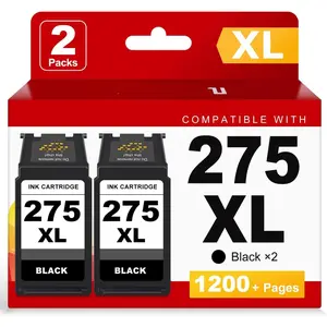 275XL Ink Cartridges Replacement for  PG-275 275XL PG-275XL for  PIXMA Printer TS3500 TS3522 TS3700 TS3722 TR4700 TR4720 TR4722 Printers Ink  (2-Black Combo Pack, 2-Pack)
