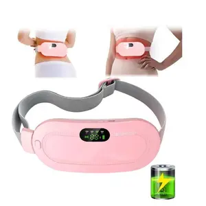 Rechargeable Wireless Heating & Vibration Waist Belt – 3 Temperature Levels, 4 Massage Modes, Heating Pad