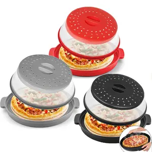 Microwave Splatter Cover & Base-Collapsible, Vented,Reusable Food Guard, Microwave Lid with Handle trayResistant Trivet for Pots, Pans, and Kitchen Counter