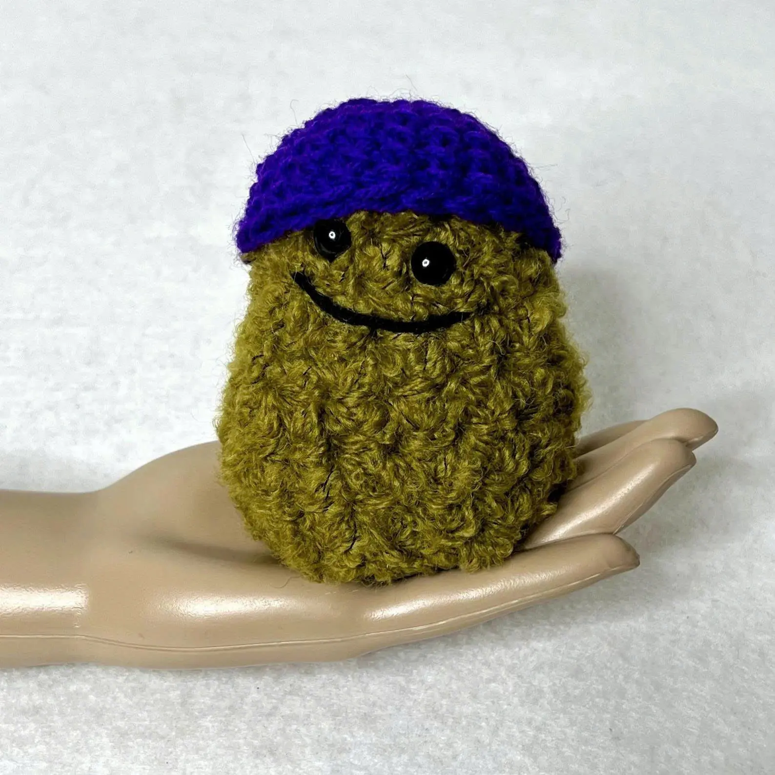 Handmade Crochet Nug Buddy Plushie with Removable Hat