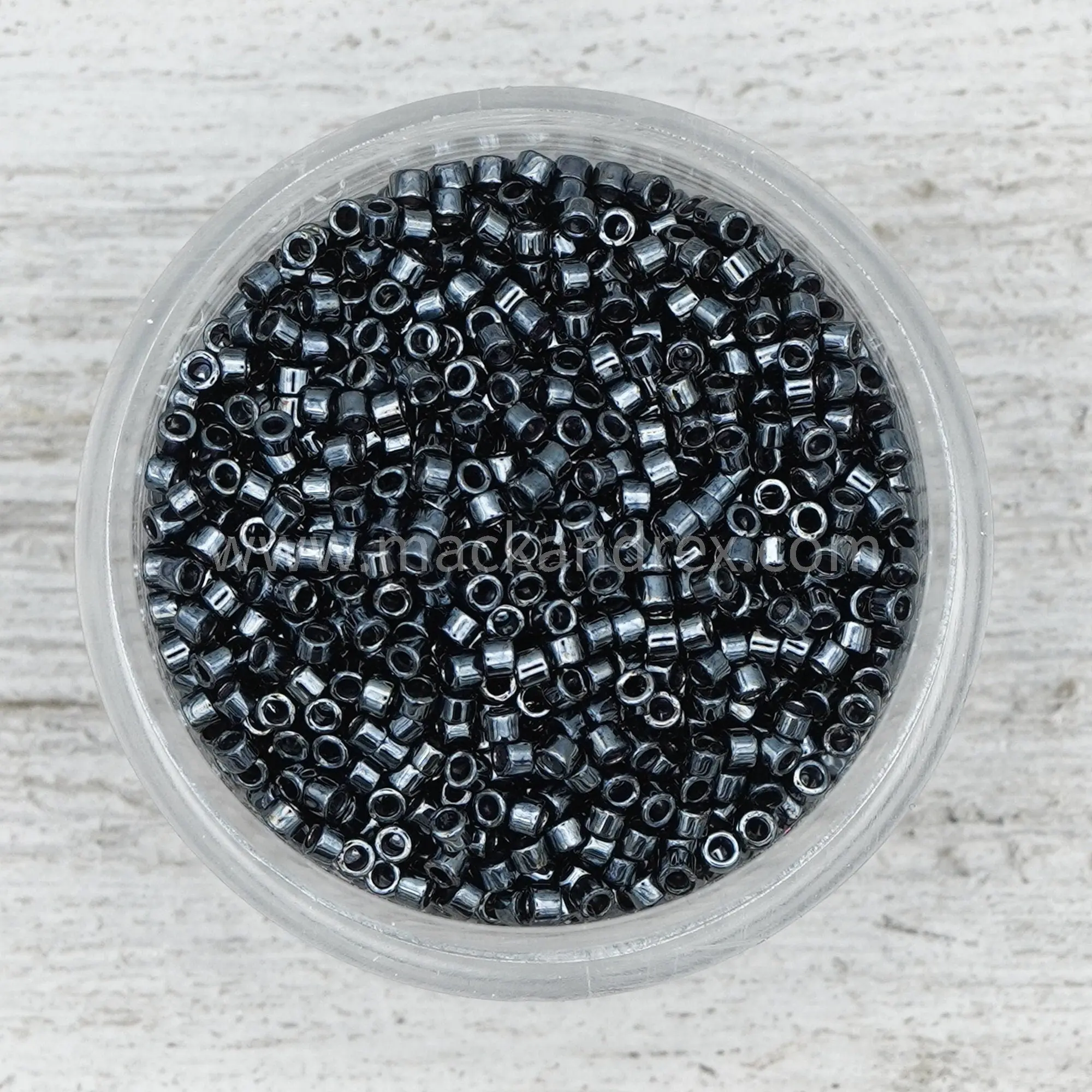 Hematite Metallic 11/0 Delica Seed Beads || DB-0001  |   11/0 delica beads || DB0001 |
