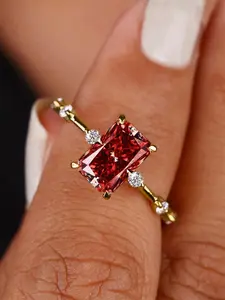 1 PC Glamorous Cubic Zirconia Elegant Everyday Ring For Women Wedding Engagement Valentine's Day Party Gift