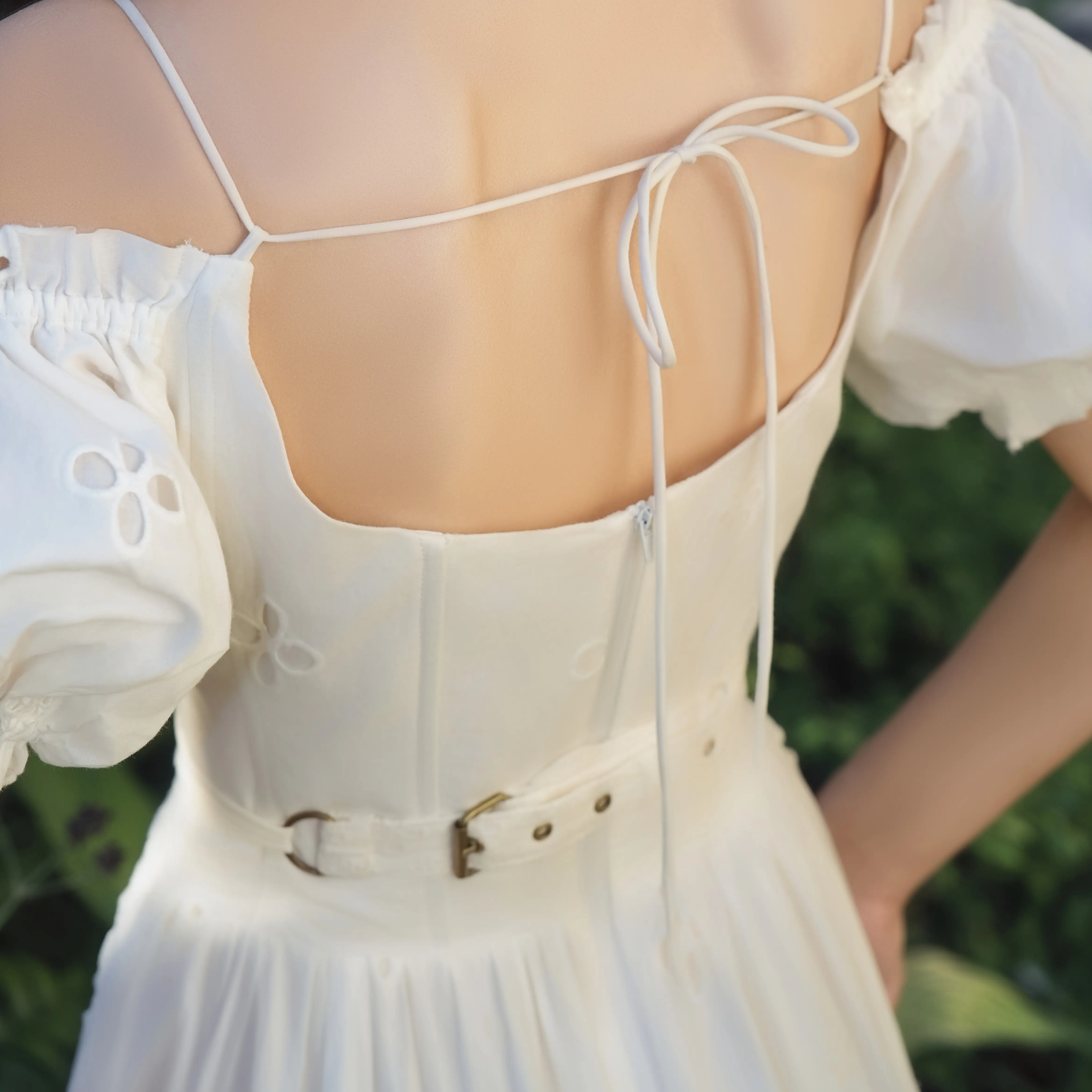 Lily of the Valley Corset Dress-LuminaVenus Dresses Vintage Cottagecore White Dress Puff Sleeve Corset Wedding Lily of the Valley Corset Dress-LuminaVenus Dresses Vintage Cottagecore White Dress Puff Sleeve Corset Wedding