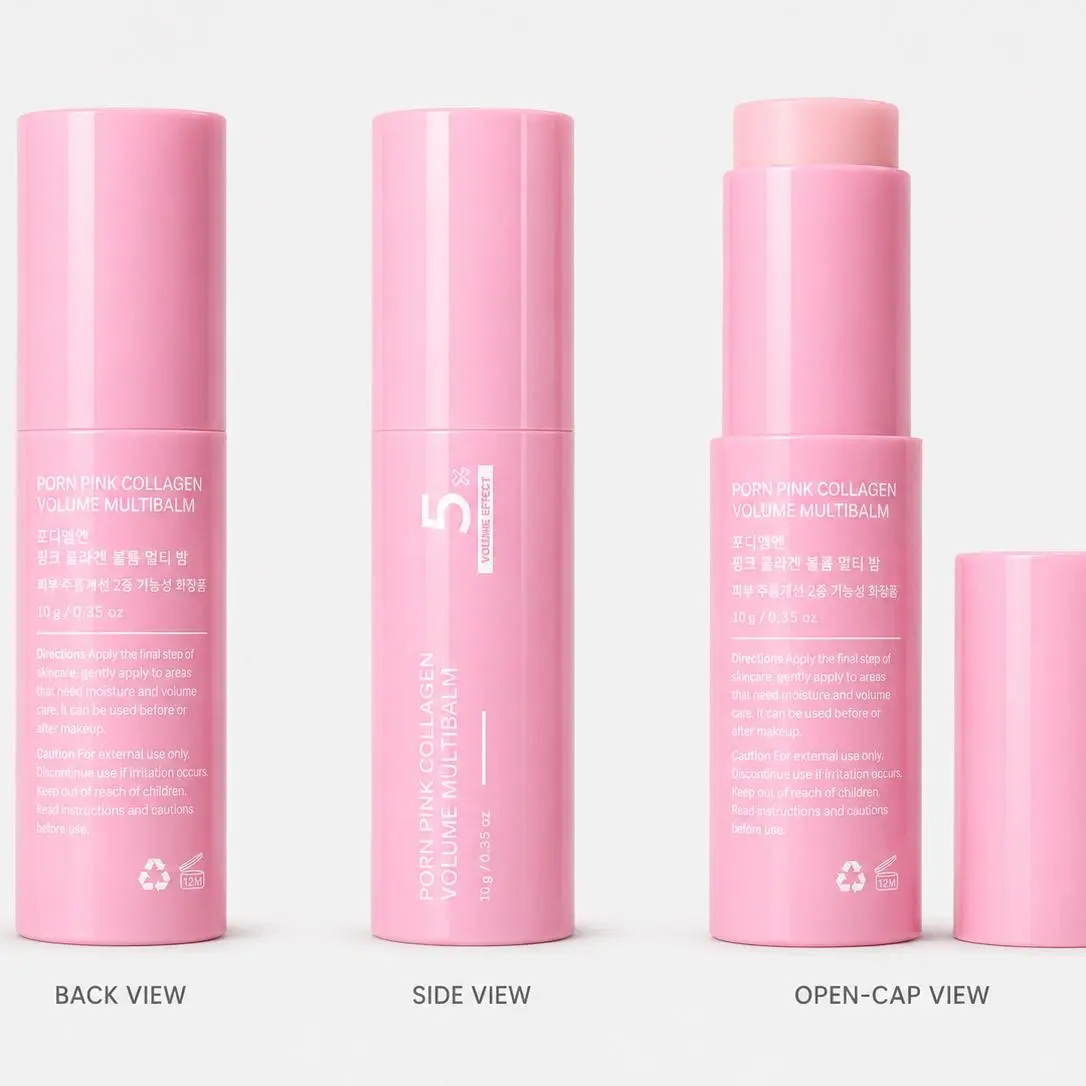 [‮ebucideM‬] PDRN Pink Collagen Volume Multi Balm | All In One Volufiline, PDRN, NAD Stick for Youthful-Looking, Helping Look of Fine Lines, Firming Care, Anti-Aging Care | For Under-Eyes, Neck, Forehead, Smile Lines, Lip Care | Korean Skincare