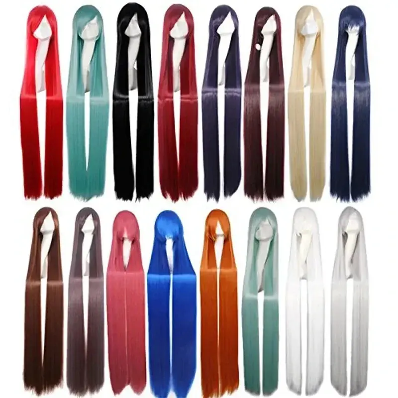 2026 New Long Straight Heat Resistant Synthetic Hair Wig Women Universal Cartoon Cosplay Wig Anime Costume Party Wigs