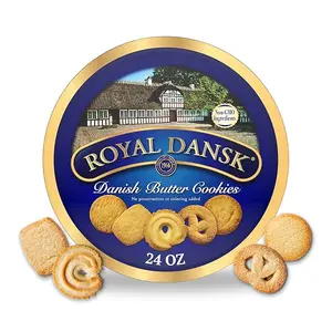 Royal Dansk Danish Butter Cookies, Premium Assorted Cookies in a Gift Tin, Great for Sharing and Gifting, 24 oz