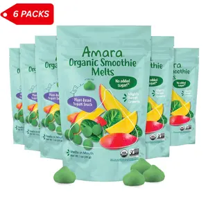 Amara Organic Smoothie Melts Mighty Sweet Greens Fruit & Vegetable Snack, No Added Sugar