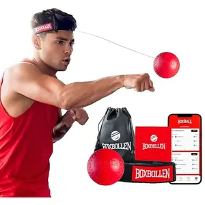 Boxbollen Original with App, Used by Celebrities - MMA Gear Boxing Ball - Boxing Reflex Ball wit...
