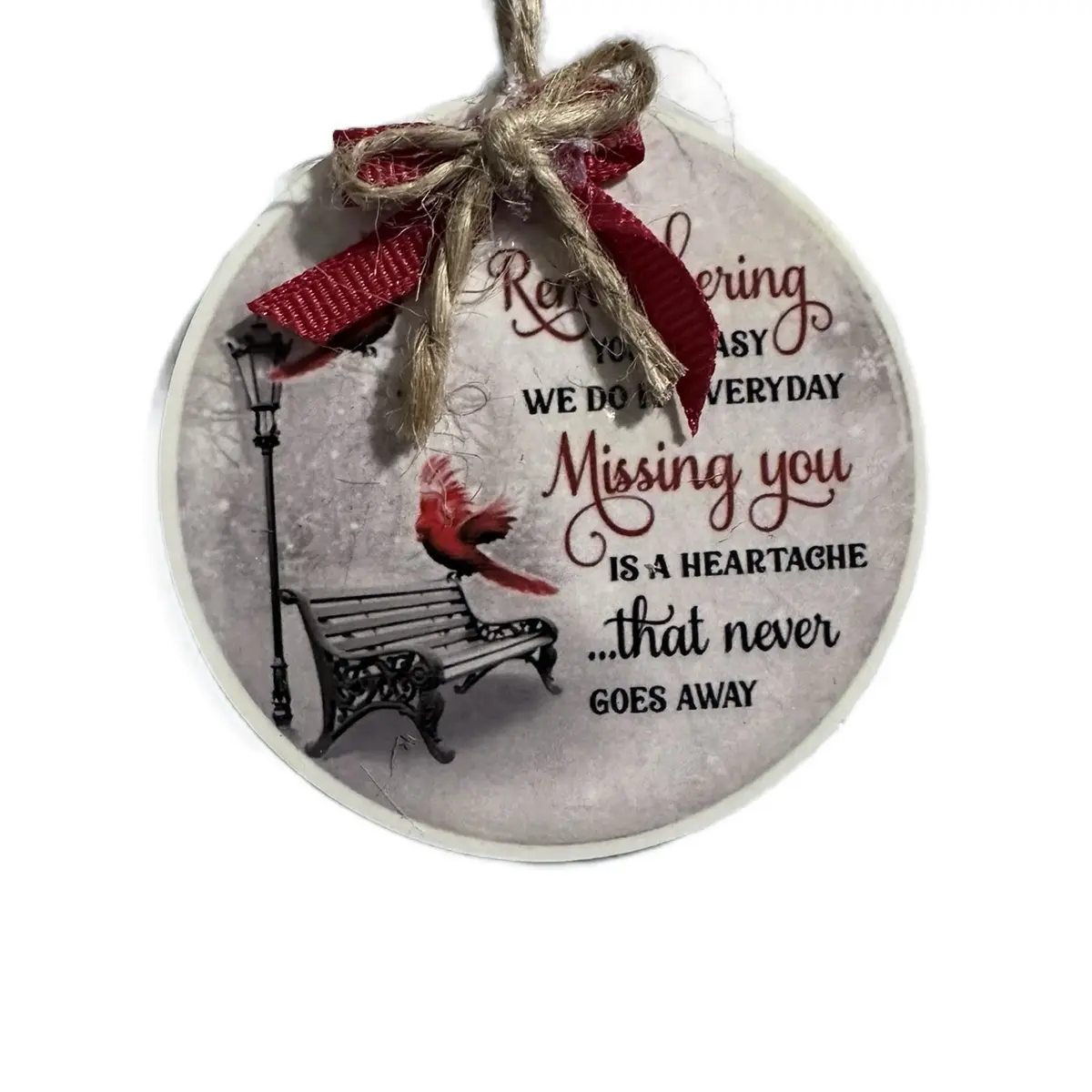 Ornament cardinal remembering