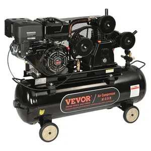 VEVOR 15HP Gas Powered Air Compressor, 30 Gallon Horizontal Air Compressor Tank, 33CFM115PSI Gas Driven Piston Pump Air Compressed System with 115PSI Max Pressure for Construction Sites Workshop