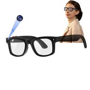 AI Smart Glasses for Men & Women,  with 2MP Camera( Interpolation 5MP),   Anti-shake 1080P Video Recording,  Multi Languages AI Translation, ,Music & Hands-Free Calling , 3 Lenses Total