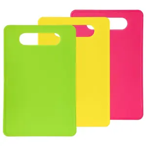 Kitchen Cutting Board Set of 3 with Easy Grip Handle for Non-Slip Chopping of Meat, Fruit, and Vegetables - Knives