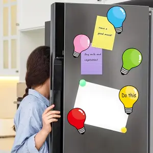 6 Reusable Dry Erase Magnets, Highlighter Magnets for Whiteboards & Fridges, Removable Magnetic Notes for Office & Home Use