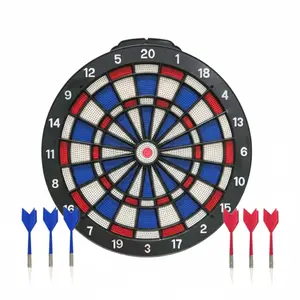 14-Inch Safety Dart Set with 6 Darts, Plastic Dart Board, Soft Tip Darts, Ultra-Thin Spider, Safe for Pets and Older Children, Indoor Decoration, Party Game, Outdoor Waterproof, Portable Game, Entertainment Dartboard