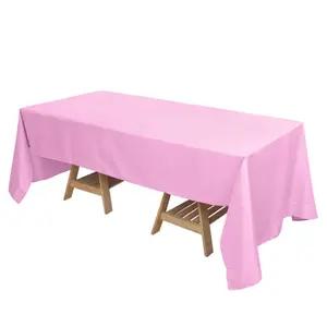 Polyester 72"x120" Rectangle Tablecloth Pink - Durable and Stylish Table Cover