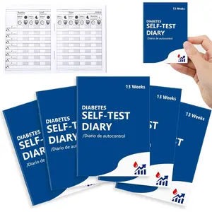 5Pcs 3x4 inch Diabetes Blood Pressure Log Book, 13 Weeks Daily Glucose Journal Blood Sugar Record Book for Tracking Blood Pressure and Blood Sugar Before & After Each Meal