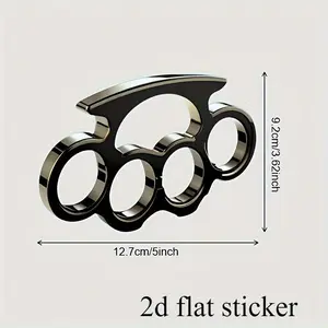 This product isnota3Dsticker,it Is aphysical Item 3D FistPattern Car Sticker - Weatherproof Durable Self-AdhesiveVinyl Decal for Car Rear Bumper, Triangle Window, VehicleExterior Decoration