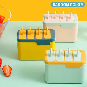 Creative DIY Ice Cream Mold, Random Color Long Handle Popsicle Maker, Fun Home Kitchen Ice Cream Kits for Kids & Adults
