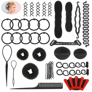 Multifunctional Hair Styling Accessory Set, Professional Hair Rollers, Hair Ties, Clips, Suitable for All Hair Types, Daily/party/wedding Use