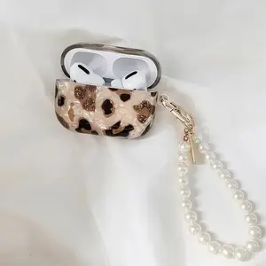 TPU Leopard Pendant Earphone Case, Anti-Drop Protective Cover for Apple AirPods All Generations