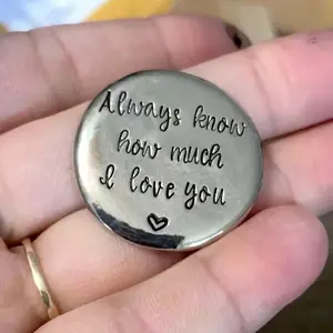 Personalized Coin Gift for Husband, Wedding Memorial Coin, Lucky Coin, Heart Coin, Pocket Coin, Bridal Gift, Perfect for Boyfriend