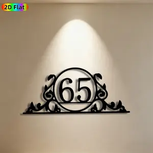 1pc Numeral 65 Metal Wall Art,Numeral 65 Statue Mural, Ideal Gift for Anniversary, Housewarming, Number Decor Enthusiasts, Rust-Resistant Metal Wall Decor Wall Sculptures, Perfect for Living Room Wall & Garden Fence, Number Art Enthusiasts