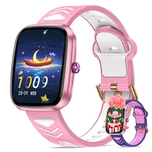Practical Teenagers Smartwatch, 1.75 Inch, Smart Watch for Kids, Puzzle Mini Games, Message Reminder, Calculator, Alarm Clock, Remote Control Photo, Wireless Call Function, Music Control, Drinking Water Reminder, The Ideal Gift For Boys And Girls.