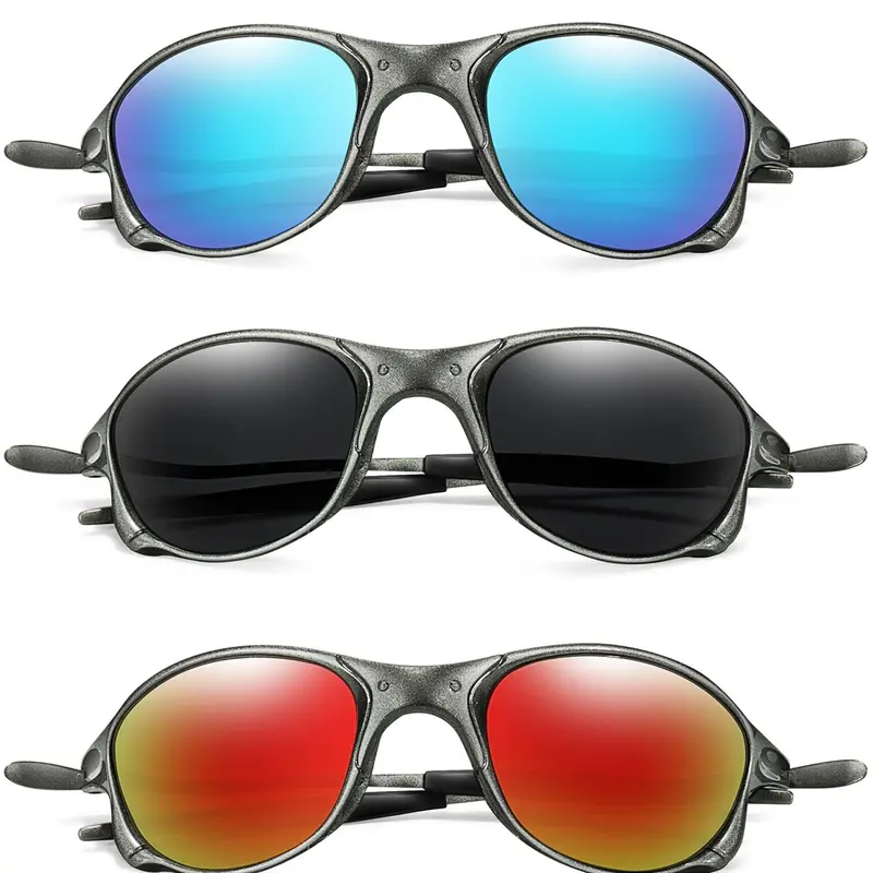Unisex Vintage Trendy Polarized Sunglasses, Retro Large Frame Sunglasses, Fashionable Sunglasses for Men & Women for Everyday Use, Polarized Sunglasses Set