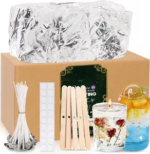 Clear Wax for Candle Making-DIY  Candle Making Gel , can add Dried /,  Safe Candle Materials, Birthday Christmas  Decoration (Transparently)