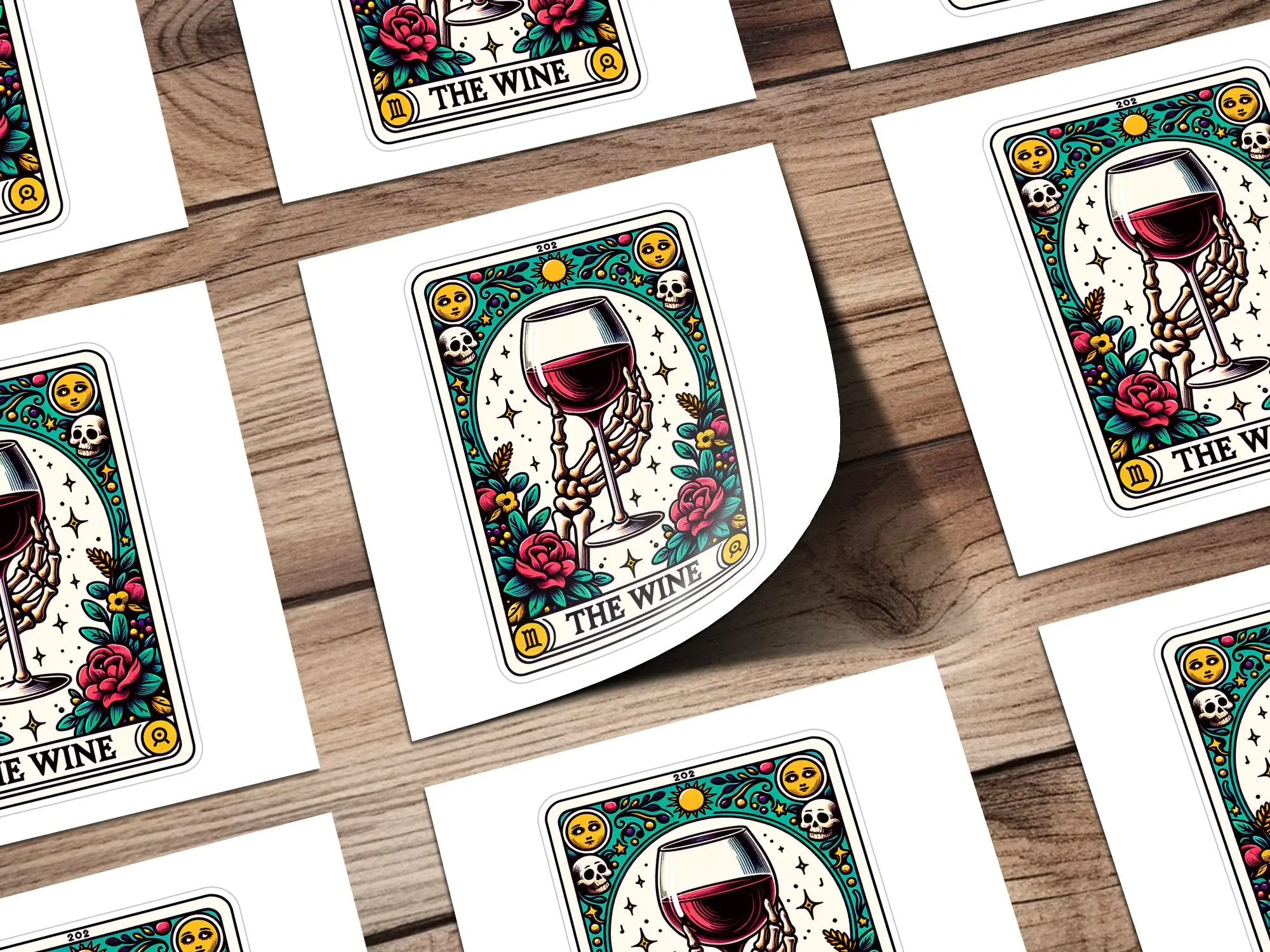 The Wine Sticker Wine Lover Sticker Vinyl Decal Colorful Decor