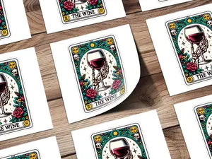 The Wine Sticker Wine Lover Sticker Vinyl Decal Colorful Decor