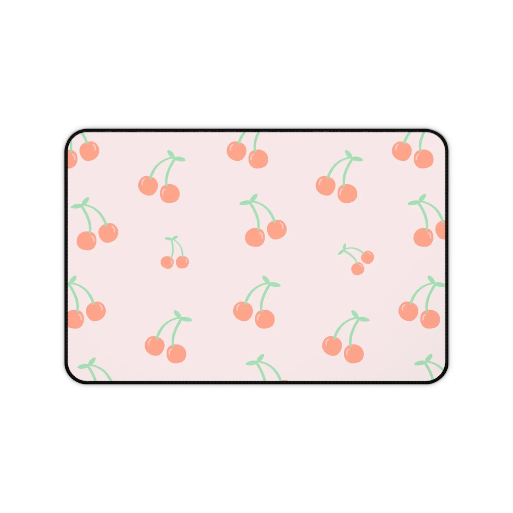 Charming Cherry Print Desk Mat - Cute Workspace Decor, Cherry Blossoms, Office Gift, Home Office Essentials, Aesthetic Accessories