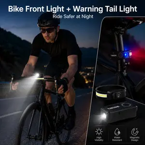 230° COB Rechargeable Headlamp, High Lumen Waterproof USB-C, White/Red/Warning Modes, Motion Sensor, 2PCS, Black/Pink, Headlight for Work Construction Hiking Camping Emergency, Fall Gifts for Dad Husband