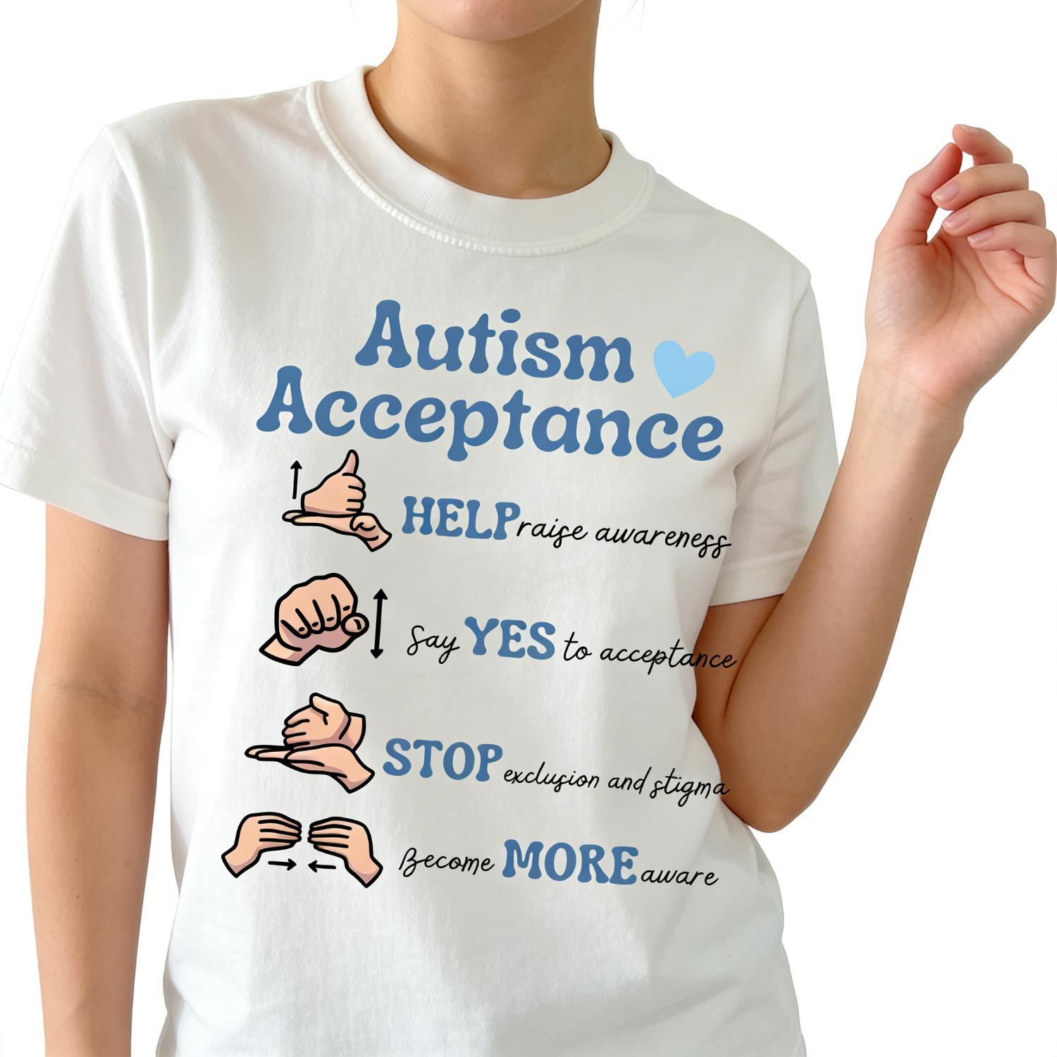 Autism Awareness And Acceptance Graphic Tee Special Education Teacher Gift Shirt Autism Support April Awareness Month Tshirt