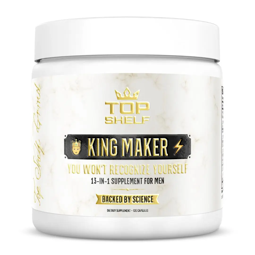 Top Shelf King Maker - 13-in-1 Dietary Supplement for Men | 120 Capsules | Pre W...