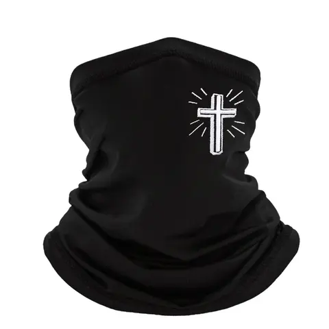 Cross Printing Face Mask, Outdoor Sports Mask, Breathable Neck Gaiter, Windproof Bandana, Breathable Face Cover, Fashion Accessories for Men & Women for Fishing Running Cycling, Neck Gaiter Masks, Breathable Face Covering