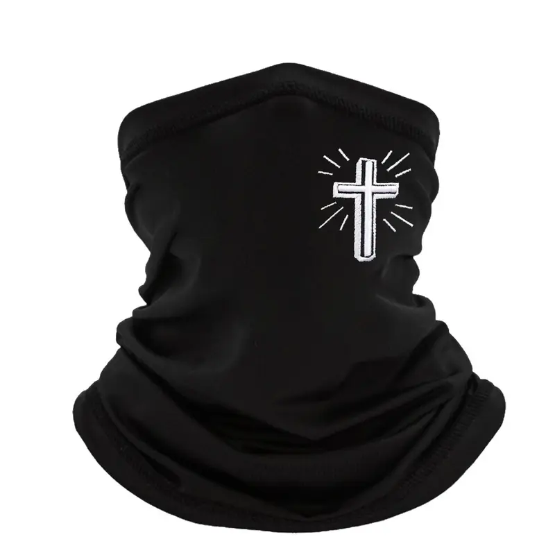 Cross Printing Face Mask, Outdoor Sports Mask, Breathable Neck Gaiter, Windproof Bandana, Breathable Face Cover, Fashion Accessories for Men & Women for Fishing Running Cycling, Neck Gaiter Masks, Breathable Face Covering