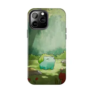 Bulbasaur Pokemon Forest Sunshine Case for iPhone 17-7 Pro Max Plus & Samsung Galaxy S25-S21 Ultra Plus - Kawaii Anime Nature Aesthetic Phone Cover unisex
