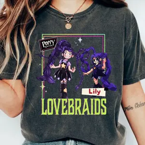Adult & Youth Lily Lovebraids Poppy Playtime T-Shirt – Huggy Wuggy Prototype First Creation Indie Horror Game Graphic Tee