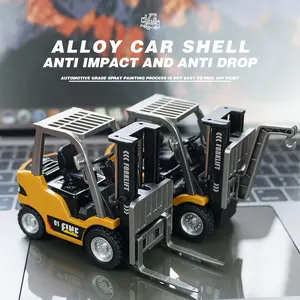 Remote Control Forklift Toy Car, APP Controlled, Switchable Crane & Forklift Tools, Suitable for Kids Aged 6+, Outdoor Play Christmas Gift