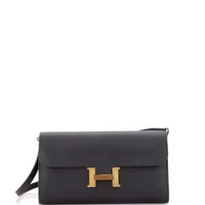 Pre-owned HERMÈS Leather Clutches & Wristlets Hermes Constance To Go Wallet Epsom by Rebag