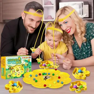Magnetic Bee Catcher Game Set Kids Sensory Toy Indoor Outdoor Family Party Game Adjustable Headband Hand-Eye Coordination Screen Free Travel Toy
