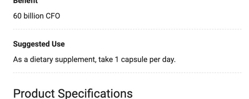 60 Billion Probiotic with Prebiotic Blend - 30 Vegetable Capsules Edible Healthcare Fitness Supplement Dietary