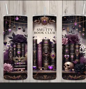 20 oz Skinny Tumbler Smutty Book Club - Purple