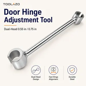 TOOLAZO Door Hinge Adjustment Tool, 14-19mm Hinge Gap Adjusting Wrench, Heavy Duty Alloy Door Alignment Tool for Fire Doors, Commercial Doors, Home Repair and Maintenance